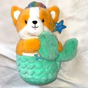 NWT GLOW BRIGHTS FAO SCHWARZ MERMAID CORGI MERCORGI LIGHTS SOUNDS PLUSH 14” NEW